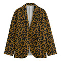 Wild Leopard Knitted Pattern Print Men's Blazer