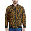 Wild Leopard Knitted Pattern Print Men's Bomber Jacket