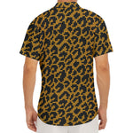 Wild Leopard Knitted Pattern Print Men's Deep V-Neck Shirt