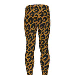 Wild Leopard Knitted Pattern Print Men's leggings