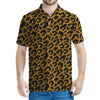 Wild Leopard Knitted Pattern Print Men's Polo Shirt