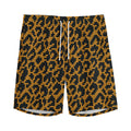 Wild Leopard Knitted Pattern Print Men's Athletic Shorts