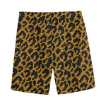 Wild Leopard Knitted Pattern Print Men's Sports Shorts