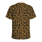 Wild Leopard Knitted Pattern Print Men's Sports T-Shirt