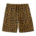 Wild Leopard Knitted Pattern Print Men's Swim Trunks