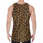 Wild Leopard Knitted Pattern Print Men's Velvet Tank Top