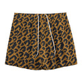 Wild Leopard Knitted Pattern Print Mesh Shorts
