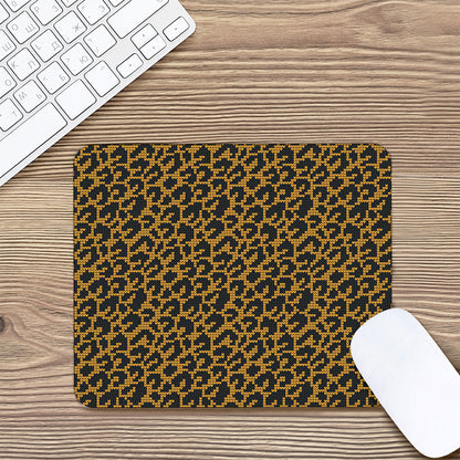 Wild Leopard Knitted Pattern Print Mouse Pad