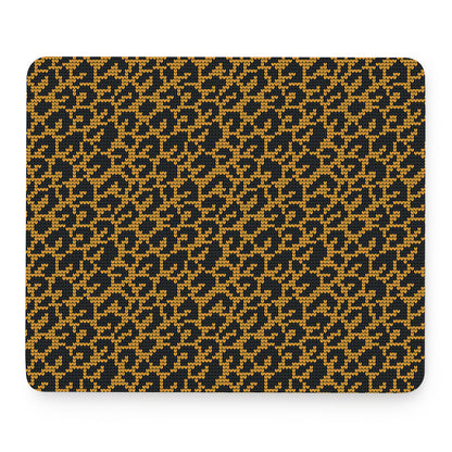 Wild Leopard Knitted Pattern Print Mouse Pad