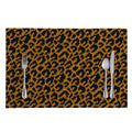Wild Leopard Knitted Pattern Print Placemat