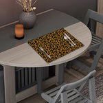 Wild Leopard Knitted Pattern Print Placemat