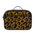 Wild Leopard Knitted Pattern Print Portable Lunch Bag