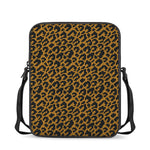Wild Leopard Knitted Pattern Print Rectangular Crossbody Bag