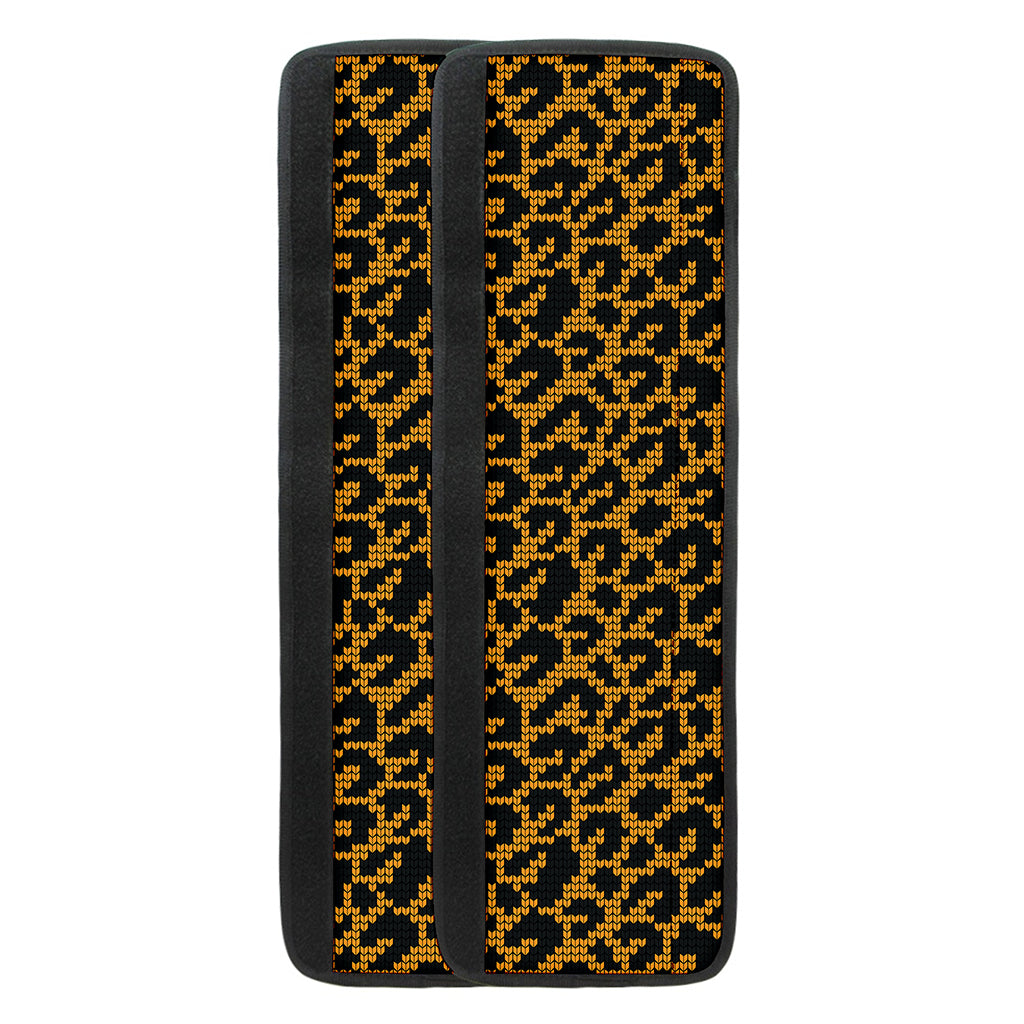 Wild Leopard Knitted Pattern Print Refrigerator Handle Covers