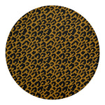Wild Leopard Knitted Pattern Print Round Blanket