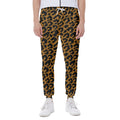 Wild Leopard Knitted Pattern Print Joggers