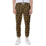 Wild Leopard Knitted Pattern Print Scuba Joggers