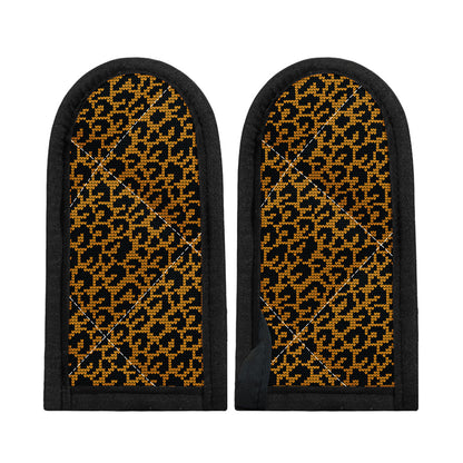 Wild Leopard Knitted Pattern Print Skillet Handle Cover