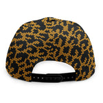 Wild Leopard Knitted Pattern Print Snapback Cap