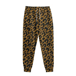 Wild Leopard Knitted Pattern Print Sweatpants