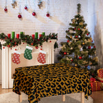 Wild Leopard Knitted Pattern Print Tablecloth