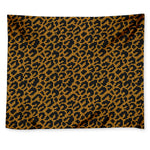 Wild Leopard Knitted Pattern Print Tapestry