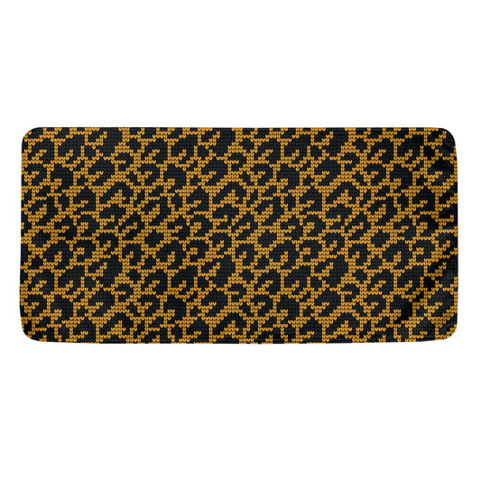Wild Leopard Knitted Pattern Print Towel