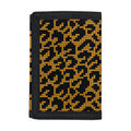 Wild Leopard Knitted Pattern Print Trifold Wallet