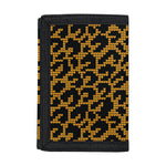 Wild Leopard Knitted Pattern Print Trifold Wallet