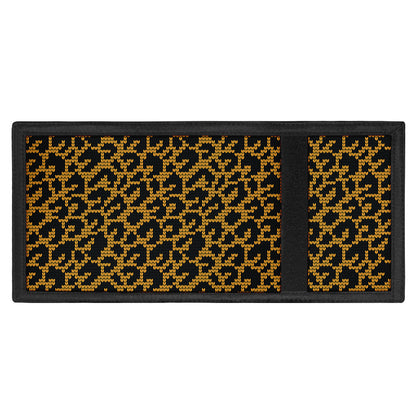 Wild Leopard Knitted Pattern Print Trifold Wallet