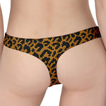 Wild Leopard Knitted Pattern Print Women's Thong