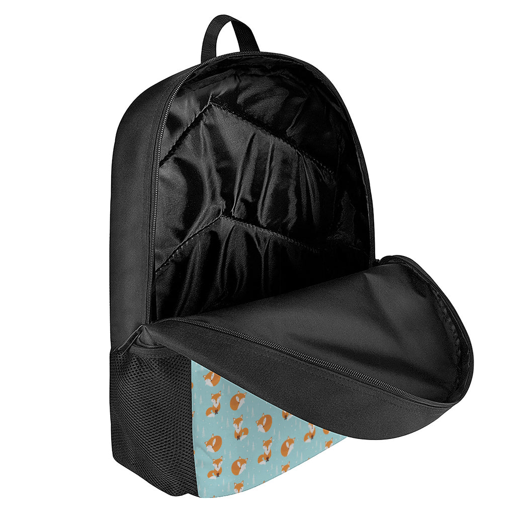 Winter Fox Pattern Print 17 Inch Backpack