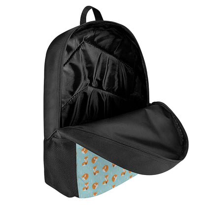 Winter Fox Pattern Print 17 Inch Backpack