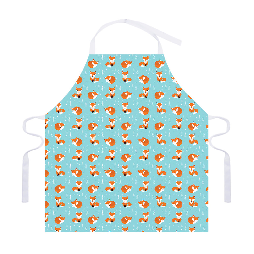 Winter Fox Pattern Print Adjustable Apron
