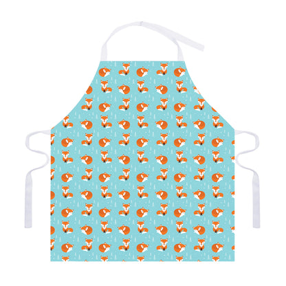 Winter Fox Pattern Print Adjustable Apron
