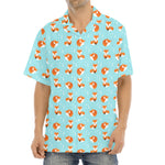 Winter Fox Pattern Print Aloha Shirt
