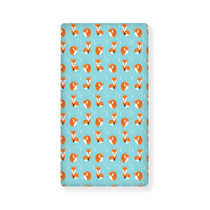 Winter Fox Pattern Print Baby Crib Sheet