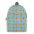 Winter Fox Pattern Print School Backpack