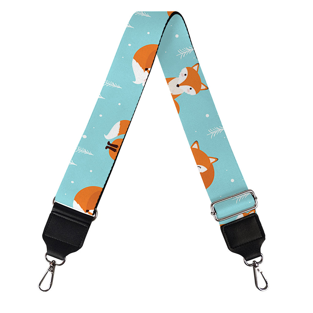 Winter Fox Pattern Print Bag Strap
