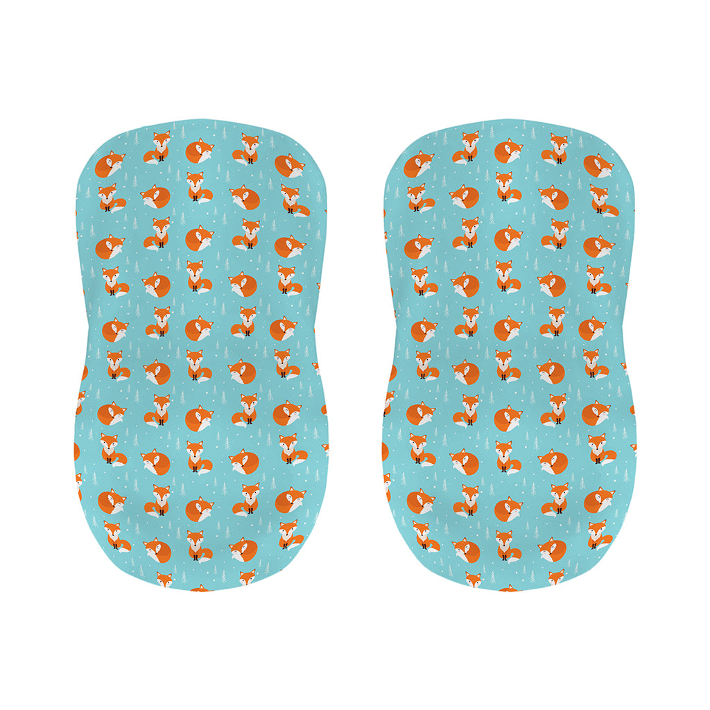 Winter Fox Pattern Print Bar Stool Covers