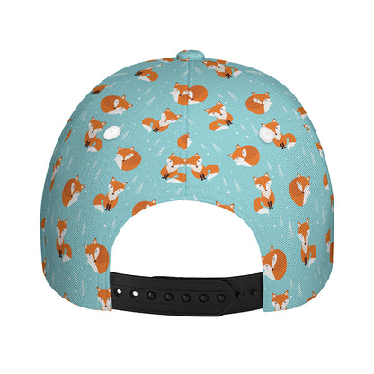 Winter Fox Pattern Print Baseball Cap