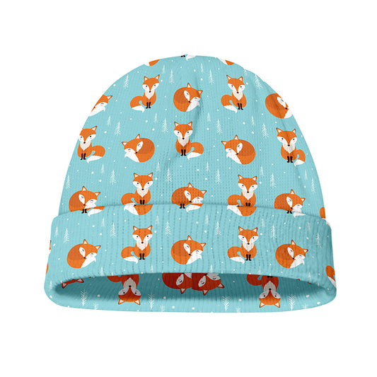 Winter Fox Pattern Print Beanie