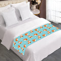 Winter Fox Pattern Print Bed Runner