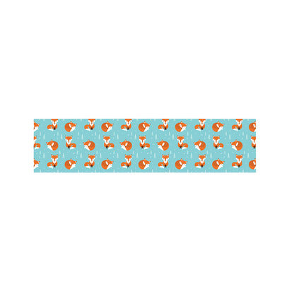 Winter Fox Pattern Print Bed Runner