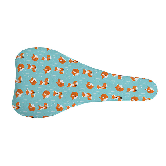 Winter Fox Pattern Print Bicycle Seat Cover