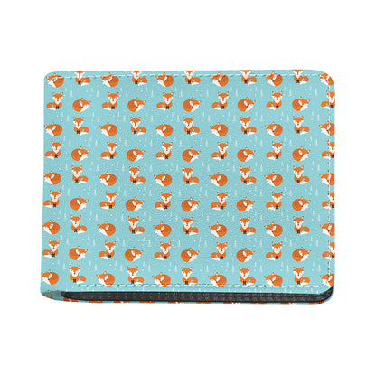 Winter Fox Pattern Print Bifold Wallet