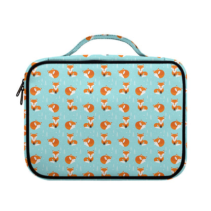 Winter Fox Pattern Print Briefcase Bible Bag