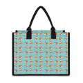 Winter Fox Pattern Print Canvas Tote Bag