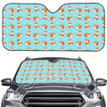 Winter Fox Pattern Print Car Windshield Sun Shade