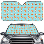 Winter Fox Pattern Print Car Windshield Sun Shade